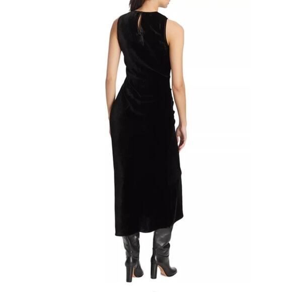 Ulla Johnson Cornelia Velvet Sleeveless Midi Dress in Black Size 0 $790 - Picture 5 of 13